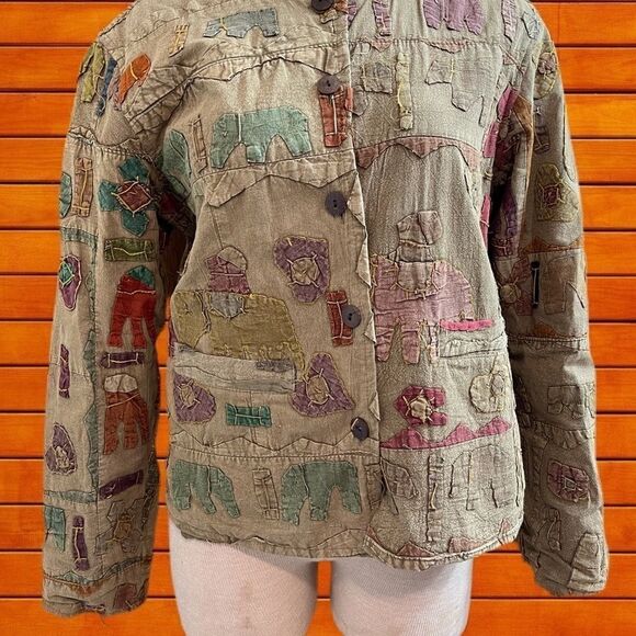 Sacred Threads Multi Color BOHO/Hippie Jacket - Picture 16 of 16